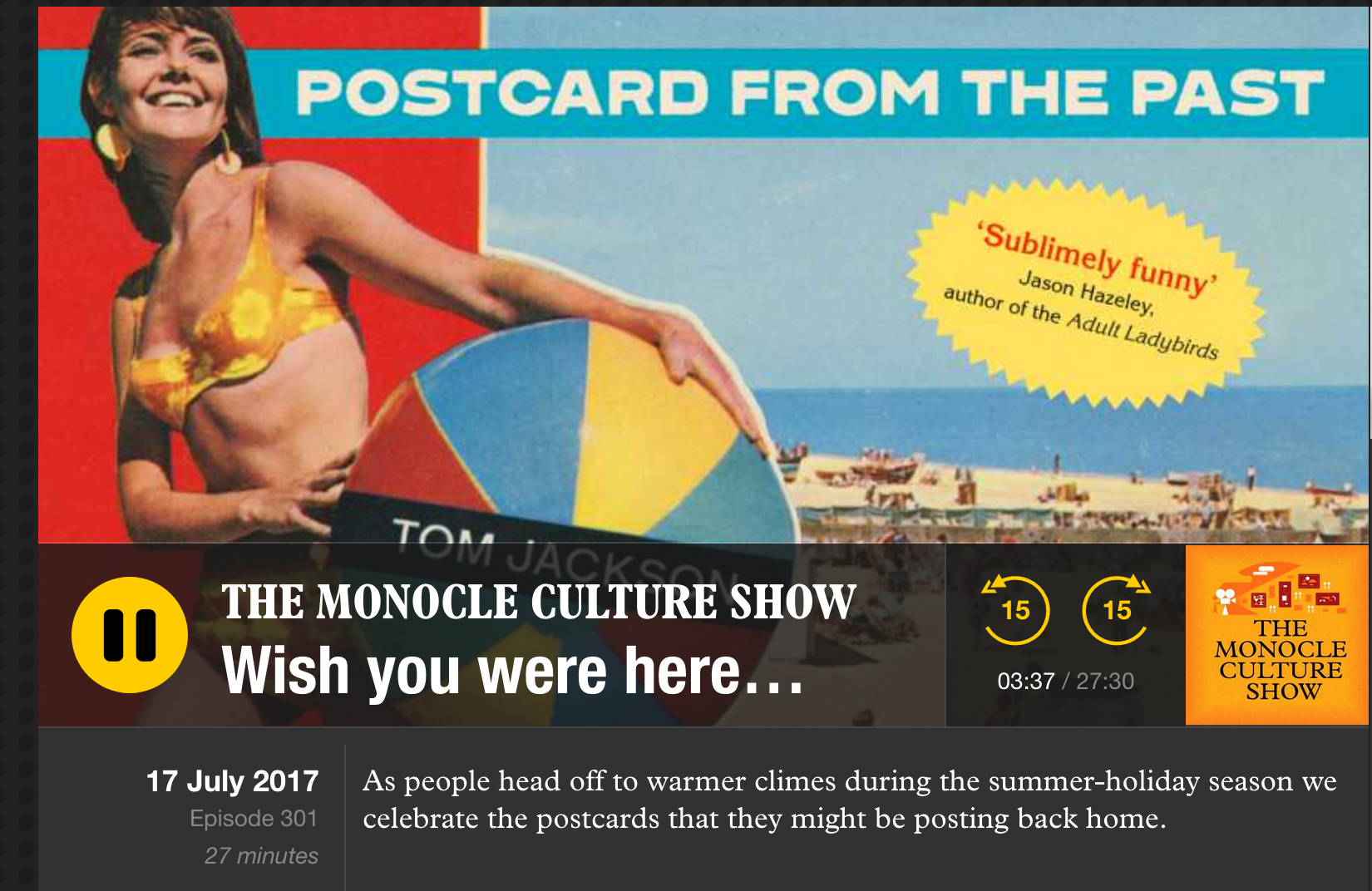 Postcard From the Past, PostcardFromthePast, podcastfromthepast, Podcast from the Past, Tom Jackson, TomJackson, Twitter, @pastpostcard