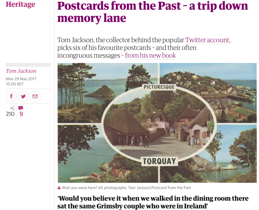 Postcard From the Past, PostcardFromthePast, podcastfromthepast, Podcast from the Past, Tom Jackson, TomJackson, Twitter, @pastpostcard